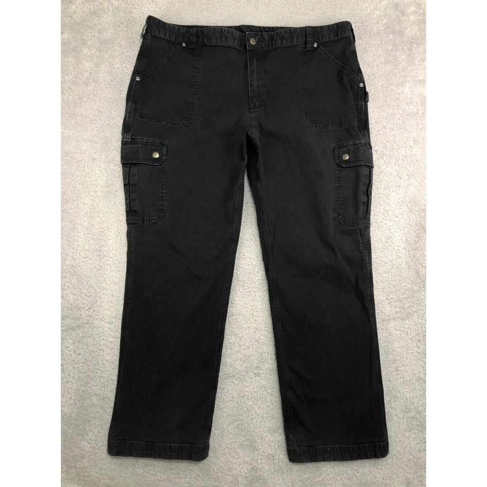Duluth Trading Cargo Pants Women's 20W (40x29) Black Curvesetter Waistband